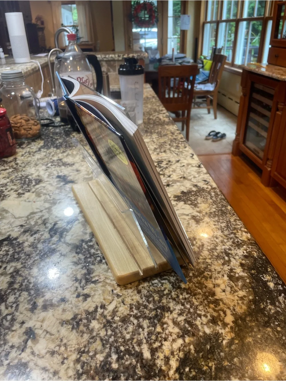 Williams-Sonoma Maple & Acrylic Cookbook Recipe Holder Stand W/Splatter Guard